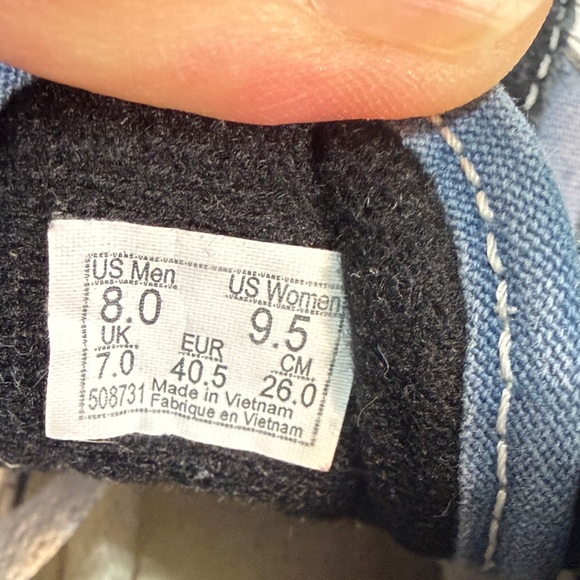 Vans Old Skool Womens 9.5/Mens 8 Blue Black Skate Shoes Low Top Canvas Sneakers - Picture 2 of 7